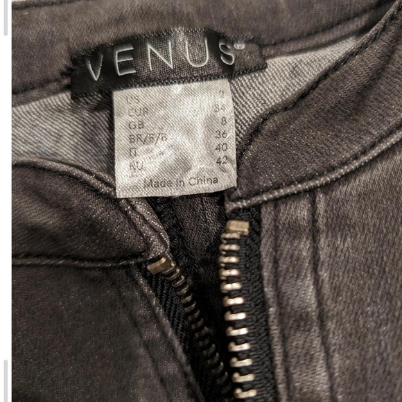 Pre-owned VENUS Charcoal Zippered Jumpsuit - Picture 6 of 8